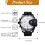 Men's Leather Quartz Watch Multi-Time Zone Large Dial PU 2