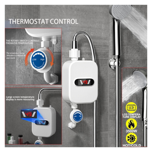 Mini Instant Water Heater 3500W LCD Digital Display 1