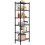 Metal Storage Rack Adjustable 5-Tier Black 2
