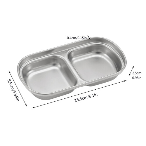 Camping Tableware Set Stainless Steel 5-Piece Portable Tray 1