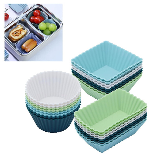 Silicone Cupcake Liners Reusable 4 10 or 12 pcs 2