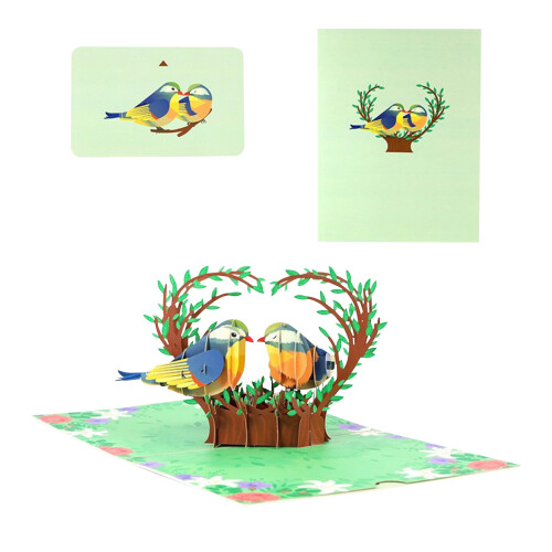3D Pop-Up Love Tree Greeting Card – Handmade, Romantic