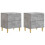 VidaXL vidaXL Bedside Table 2 pcs Concrete Grey 43 x 34.5 x 48 cm 1
