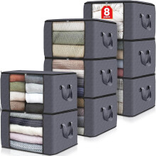 Storage Bags Foldable Thick Fabric with Handles 8-Pack