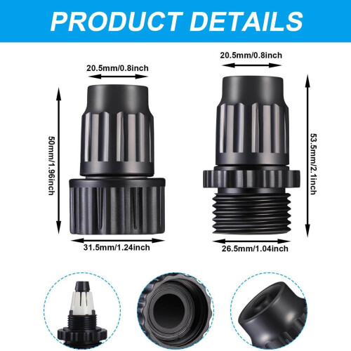 Heavy-Duty Expandable Garden Hose Kit with Connector and 1