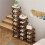 Bamboo Vertical Folding Shoe Rack Narrow 5