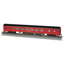 Bachmann Trains - 85' Smooth-Side Coach CAR with Lighted Interior - Norfolk & Western #1726 - HO Scale