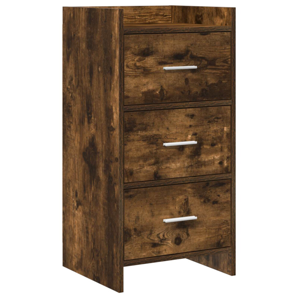 Vidaxl Sideboard Smoked Oak 40 X 36 X 80 Cm Engineered Wood
