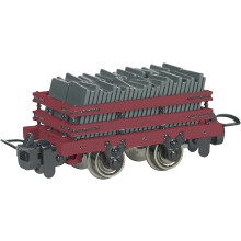 Bachmann Trains - Thomas & Friends Narrow Gauge Slate Wagon with Load - RED - HO Model that Runs On N Scale Track