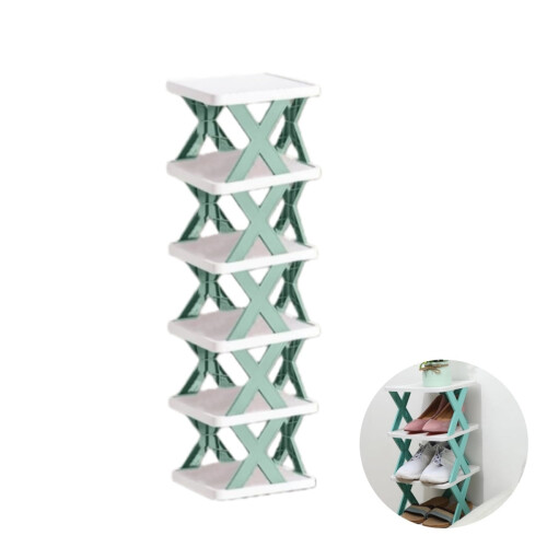 Plastic Shoe Rack Organizer 6-Tier Stackable