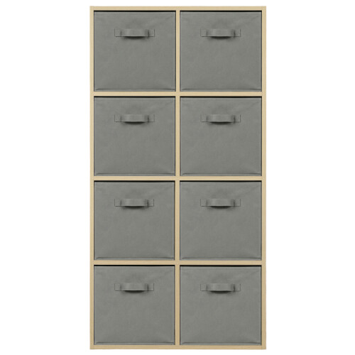 Charles Jacobs (8 Grey Drawers) Charles Jacobs Oak 8 Cube Open Book Shelf Storage Unit 2