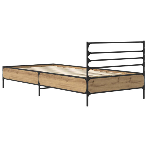 VidaXL vidaXL Bed Frame Artisian Oak 80 x 200 cm Engineered Wood 2