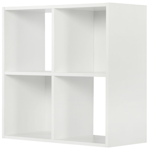 Charles Jacobs (No Drawers) Charles Jacobs White 4 Cube Open Book Shelf Storage Unit 2