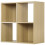 Charles Jacobs (No Drawers) Charles Jacobs Oak 4 Cube Open Book Shelf Storage Unit 3