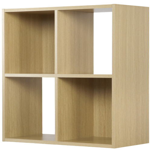 Charles Jacobs (No Drawers) Charles Jacobs Oak 4 Cube Open Book Shelf Storage Unit 2