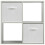 Charles Jacobs (White Drawers) Charles Jacobs Grey 4 Cube Open Book Shelf Storage Unit 5