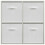 Charles Jacobs (White Drawers) Charles Jacobs Grey 4 Cube Open Book Shelf Storage Unit 8