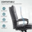 Double Padded Linen-Look Office Chair - Charcoal Grey 4