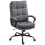 Double Padded Linen-Look Office Chair - Charcoal Grey 1