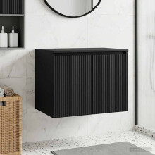 vidaXL Wall-mounted Bathroom Cabinet Black 62.5 x 44.5 x 50 cm