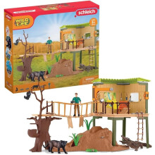 Schleich Wild Life - 68 PC Ranger Adventure Station Playset - Modular Playset for Fun Wildlife Scenes - Kids Ages 3+ | 42594