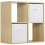 Charles Jacobs (White Drawers) Charles Jacobs Oak 4 Cube Open Book Shelf Storage Unit 4