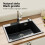 Black Granite Composite Kitchen Sink Single Bowl 60x45cm with Waste Kit 2