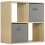 Charles Jacobs (Grey Drawers) Charles Jacobs Oak 4 Cube Open Book Shelf Storage Unit 4