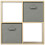 Charles Jacobs (Grey Drawers) Charles Jacobs Oak 4 Cube Open Book Shelf Storage Unit 5