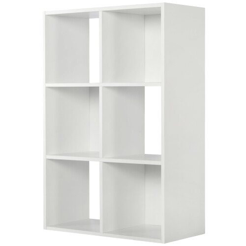 Charles Jacobs (White + No Drawers) Charles Jacobs White 6 Cube Open Book Shelf Storage Unit 2