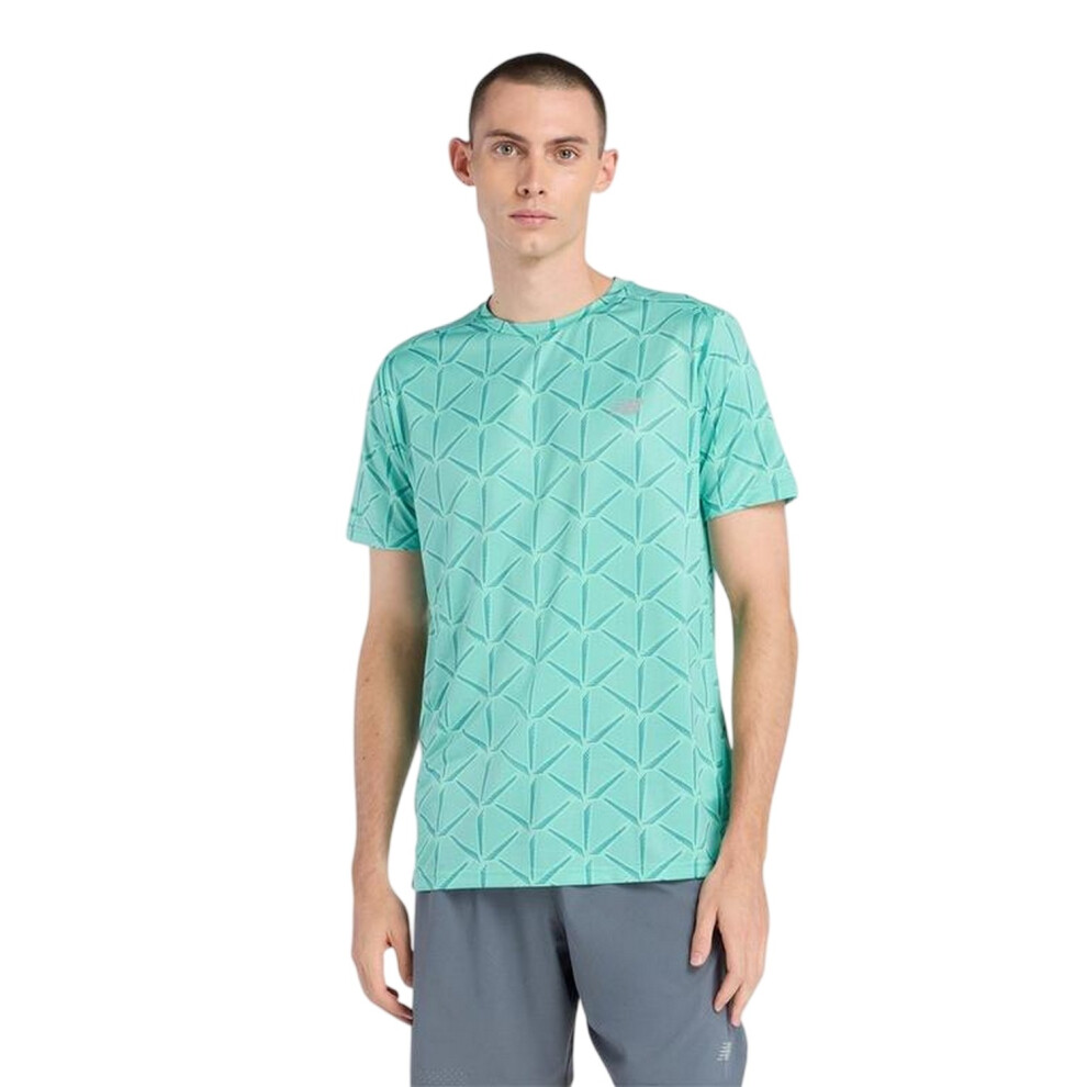 New Balance (L, Deep Green) Mens Performance Gym T-Shirt