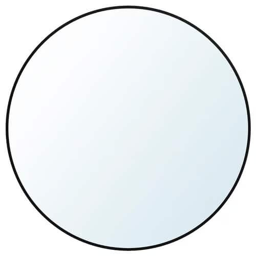 IKEA LINDBYN Black Round Mirror 50cm