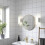 IKEA LINDBYN Gold Round Mirror 50cm 2