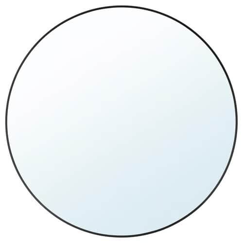 IKEA LINDBYN Black Round Mirror 80cm