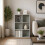 Charles Jacobs (No Drawers) Charles Jacobs Grey 6 Cube Open Book Shelf Storage Unit 2
