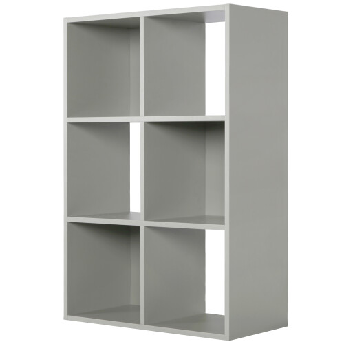 Charles Jacobs (No Drawers) Charles Jacobs Grey 6 Cube Open Book Shelf Storage Unit 2