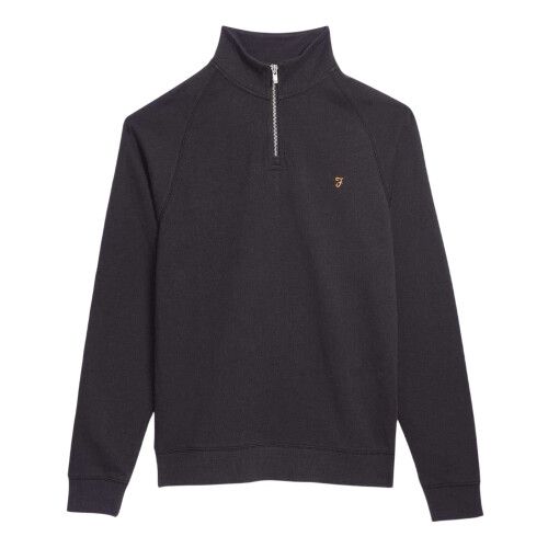 Farah (M, Black) Farah Mens Quarter Zip Sweatshirt