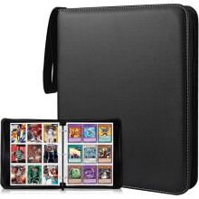 900 Card Sleeves, 50 Pages Trading Card Holder, Trading Card Album with Zipper Closure, Card Games