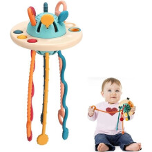 Sensory Toys - Montessori - Pull Rope - Food Grade Silicone - 0 Months and Up - Unisex