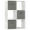 Charles Jacobs (White + 3 Grey Drawers) Charles Jacobs White 6 Cube Open Book Shelf Storage Unit 1