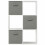 Charles Jacobs (White + 3 Grey Drawers) Charles Jacobs White 6 Cube Open Book Shelf Storage Unit 3