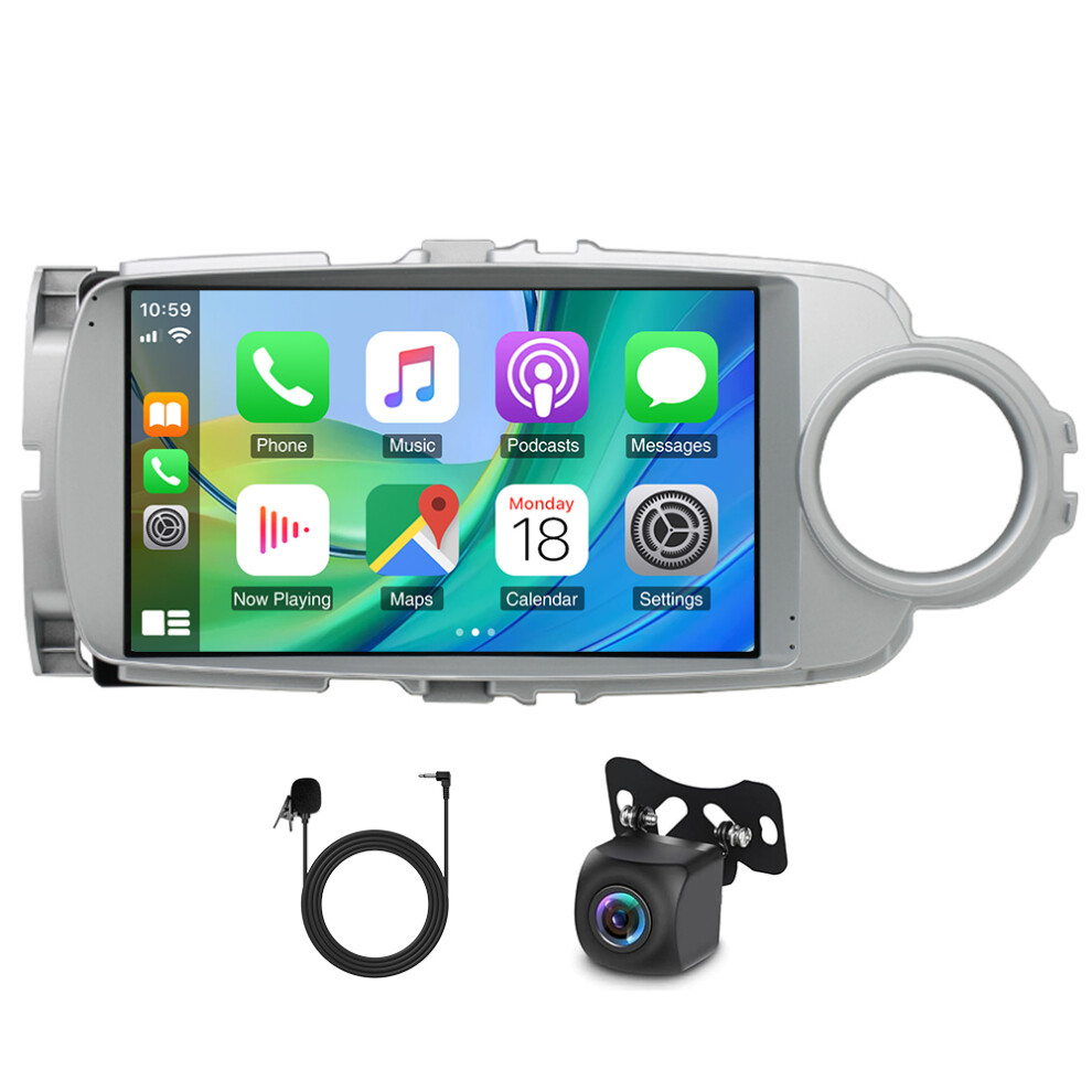 9In Car Stereo Radio Gps 2+32G For Yaris 2012-2017 With Carplay Android Auto Swc + Ahd Backup Camera 7590308690568