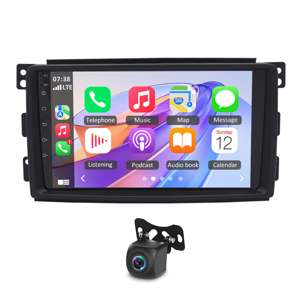 9In Car Stereo Radio Gps 2+32G For Smart 2004-2008 With Carplay Android Auto Swc + Ahd Backup Camera 6402462189950