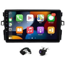 9in Car Stereo Radio GPS 4+64G for Auris 2006-2012 with Carplay Android Auto SWC + AHD Backup Camera