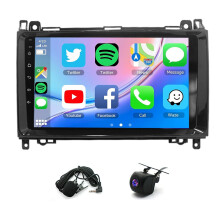 9in Car Stereo Radio GPS 2+32G for A/B Class W169 W245 with Carplay Android Auto SWC + AHD Backup Camera