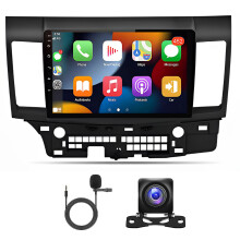 10in Car Stereo Radio GPS 4+64G for Mitsubishi Lancer 2007-2012 with Carplay Android Auto SWC + AHD Backup Camera