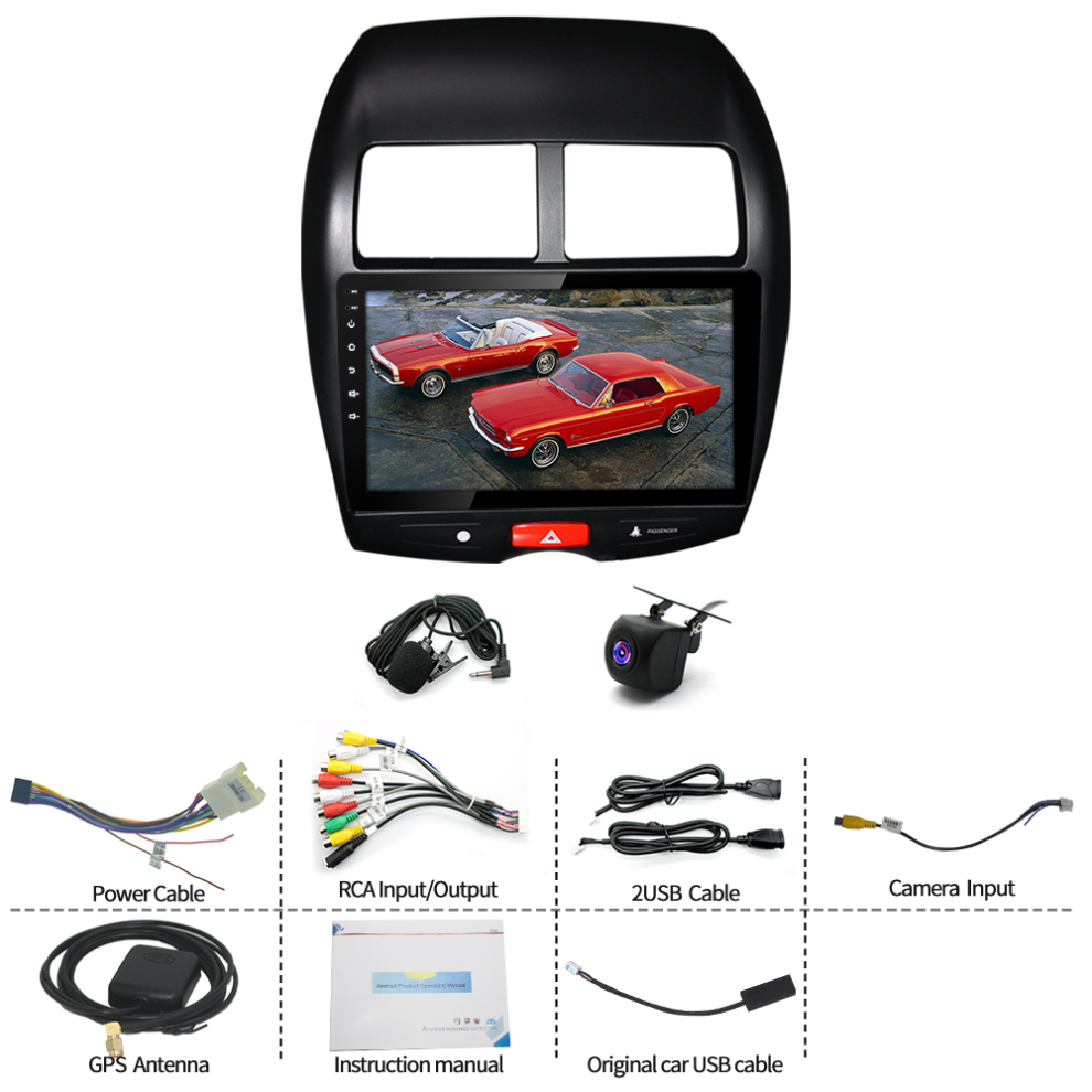 10In Car Stereo Radio Gps 2+32G For Mitsubishi Asx 2010-2016 With Carplay Android Auto Swc + Ahd Backup Camera 8671388320770