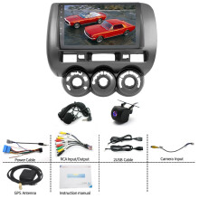 9in Car Stereo Radio GPS 2+64G for Honda Jazz GD 2002-2008 with Carplay Android Auto SWC + AHD Backup Camera