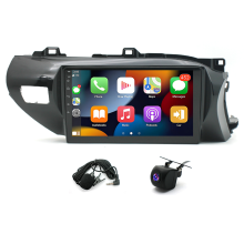 10in Car Stereo Radio GPS 4+64G for Hilux 2015-2023 with Carplay Android Auto SWC + AHD Backup Camera