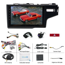 9in Car Stereo Radio GPS 2+64G for Honda FIT 2014-2015 with Carplay Android Auto SWC + AHD Backup Camera